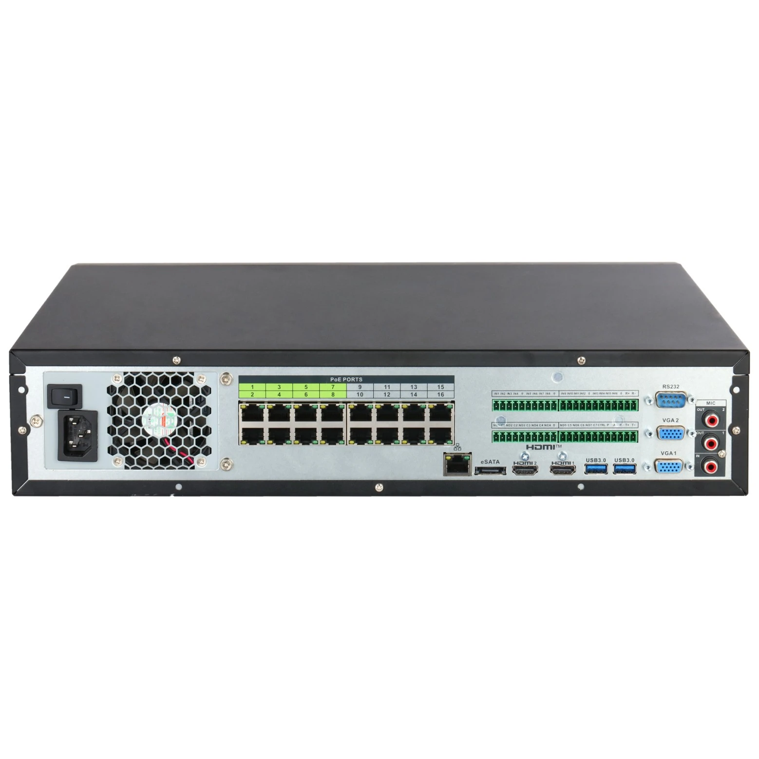 Dahua DHI-NVR5832-16P-XI/Pro – NVR IA WizMind Pro à 32 canaux avec 16 ports PoE, WizSeek, AcuPick et stockage RAID