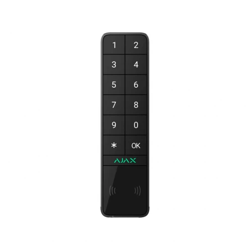 AJAX KeyPad Outdoor Jeweller sans fil avec DESFire et lecteur de cartes BLE Noir