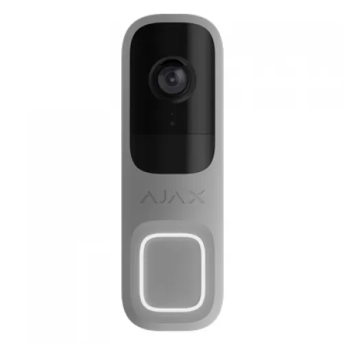 AJAX Doorbell 4 MP Camera with built-in AI and PIR Sensor Grey (Sonnette de porte AJAX 4 MP avec caméra intégrée et capteur PIR)