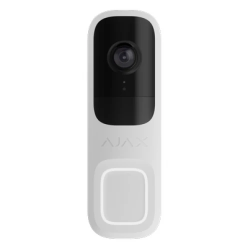 AJAX Doorbell 4 MP Camera with built-in AI and PIR Sensor White (Sonnette de porte AJAX 4 MP Caméra avec IA intégrée et capteur PIR)