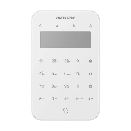 Hikvision DS-PK1-LT-WE Clavier LCD sans fil avec fonction d'étiquetage Blanc
