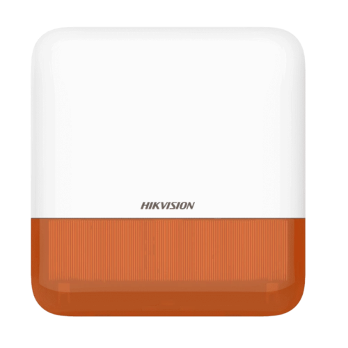 Hikvision DS-PS1-E-WE Sirène extérieure sans fil avec flash orange