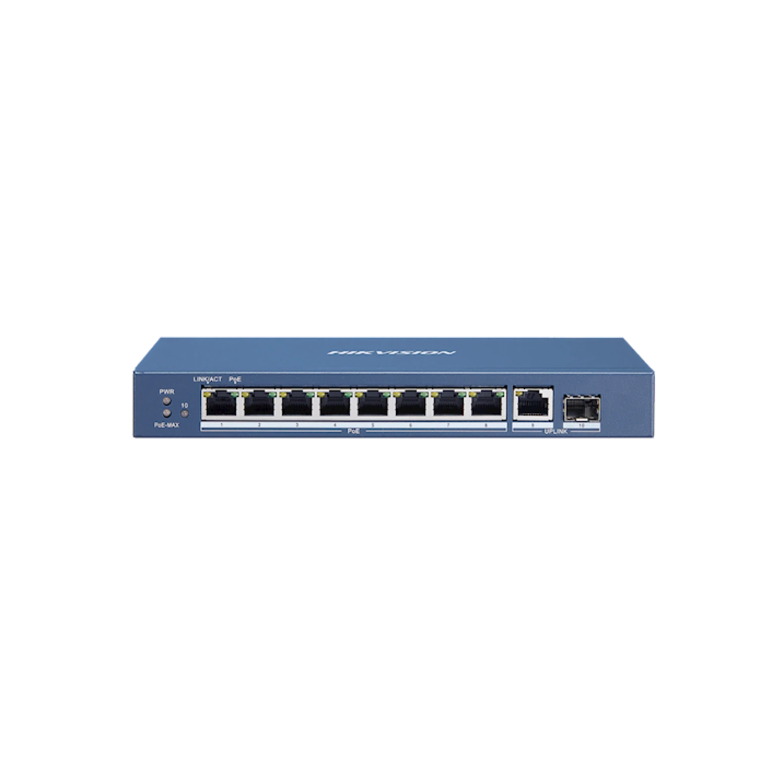 Hikvision DS-3E0510P-E, 10 ports, 8x POE, Gigabit non géré